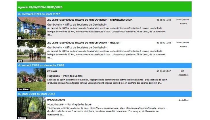 Agenda du mois de mai 2026    Téléchargement ICI, ou à la demande dans nos 3 bureaux d'accueil